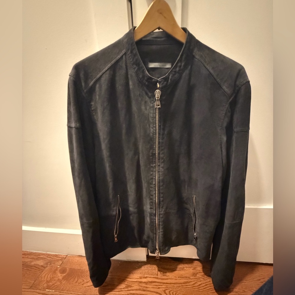 John Varvatos Brown Suede Men’s Jacket Sise 52